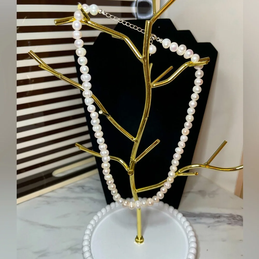 Genuine Freshwater White Pearl Necklace